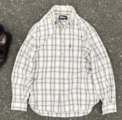 FIRST DOWN 長袖チェックシャツ ベージュ系のサムネイル