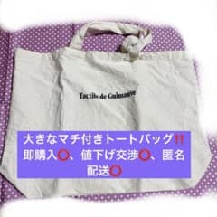 マチ付きトートバッグ キャンバス エコバッグ 大きめのサムネイル
