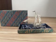 美品】銀線細工 フィリグリー 帆船 置物 シルバー925 21g 精巧な職人技