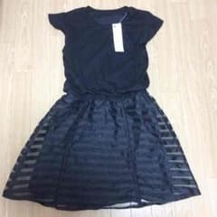 gu黒のオーガンシースカートワンピース★Mのサムネイル