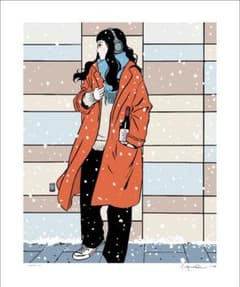 江口寿史 Border Girl  ED100 直筆サイン 限定100部 版画 ⭐️江口寿史 直筆サイン入り 複製画 ボーダーガール 100枚限定