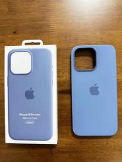 Apple純正iPhone15Pro max シリコンケース ウインターブルーのサムネイル