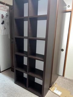 送料込 美品】木製オープンラック/本棚 ダークブラウン 2列5段 - メルカリ