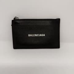 BALENCIAGA ブラック レザー カードケース