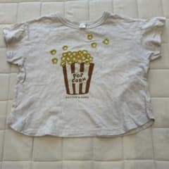 ポップコーンデザイン Tシャツ ベージュのサムネイル