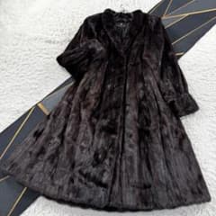 総丈87㎝ ブラックグラマ ミンク ランバン ファーコート L相当 なめし柔らか 総丈112㎝ ランバン ブラックグラマ ミンク ファーコート XL相当 A