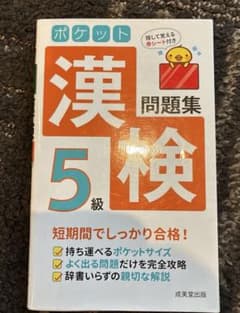 ポケット漢検5級問題集 最安値⭕️のサムネイル