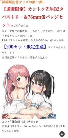 カントク みてみてチェック B2タペストリー　神絵祭記念グッズ 200個限定生産 m72616391012_1.jpg?1774407724