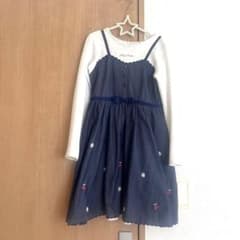 メゾピアノ　mezzo piano⭐︎長袖　刺繍ワンピース　140のサムネイル
