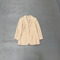 MAXMARA 白タグ キャメル ウール テーラードジャケット 2b ベージュ 