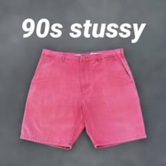 フェード ピンク 紺タグ 90s stussy チノショーツ ハーフパンツ - メルカリ