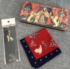 3点セット】貴婦人と一角獣展 グッズ スチール缶、キーホルダー