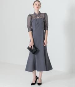 LEJA】花柄ボレロマーメイドワンピースセットアップロングワンピース