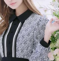 emiriawiz 幾何学模様 長袖シャツ Sのサムネイル