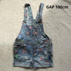 GAP DENIM 花柄デニムオーバーオール 100cm 3yearsのサムネイル
