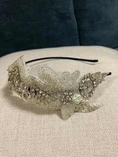 ウエディング★ヘッドアクセサリー ビジューカチューシャのサムネイル