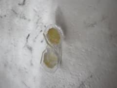 透明クリスタルと黄色の六角形イヤリングのサムネイル