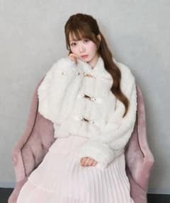ロゼミュRose Muse bit fur coat ホワイトのサムネイル