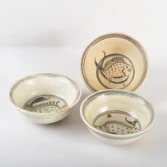 中国　磁州窯白磁　鉄絵魚文　鉢　碗　3点まとめて　C　R5531 m72649197843_1.jpg?1677815624