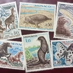 3820 外国切手 モナコ 1970年 国際動物保護協会２０周年 凹版6種完 79394セール現品限 外国切手 モナコ発行動物6種揃凹版蝶他 - メルカリ