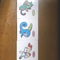 ポケモンデコキャラシール3点セット(御三家)のサムネイル