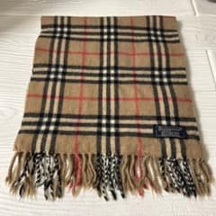 英国製 Burberrys' カシミヤ 100% マフラー ノバチェック柄のサムネイル