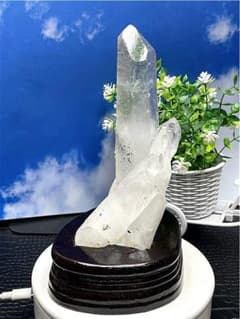 ◇超強いパワー(藍針入り)天然水晶クラスターB88B6/202B76A - メルカリ