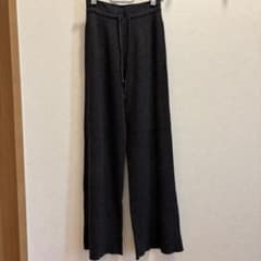 UNIQLO ウォッシャブルニットリブパンツ ダークグレー Mサイズ マタニティのサムネイル