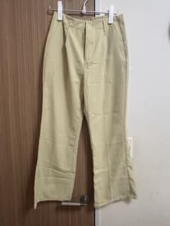 apres jour センタープレス フレアパンツ イエロー Lのサムネイル