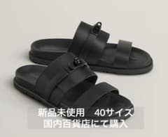 新品未使用】エルメス サンダル《ジャクソン》ブラック 40 - メルカリ