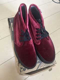 VANS バーガンディ ベルベット ハイカットスニーカーのサムネイル