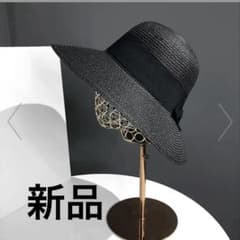 minimini store 麦わら帽子 ストローハットリボン付き夏帽のサムネイル
