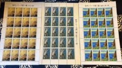 尖閣諸島が描かれた琉球切手を含む3種×20枚シート 海洋シリーズ合計60