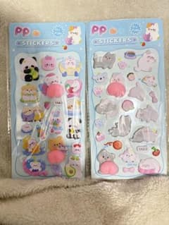PPステッカー かわいいキャラクター 2シートセット　おしりシールのサムネイル