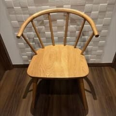 無印良品】木製 ダイニングチェア オーク材 椅子 ウィンザーチェア