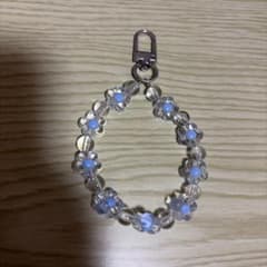 ハンドメイド ビーズストラップ ブルーのサムネイル