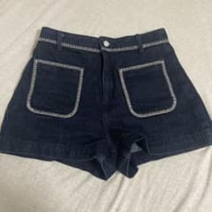 最終値下げ！【ZARA 】ダークブルー デニムショートパンツのサムネイル