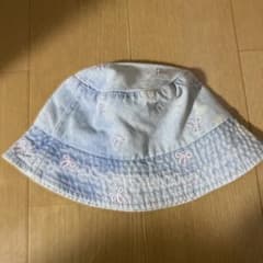 リボン刺繍 デニム バケットハットのサムネイル