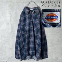 80s Dickies プリネル　青系 グッドレギュラー◎ PM202