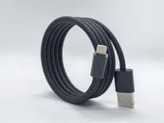 マグネット式 充電ケーブル USB-A to ライトニング 1m 黒のサムネイル