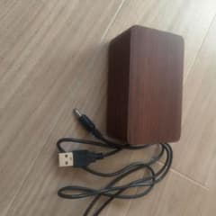木目調 デジタル置時計 LED表示 USB給電のサムネイル