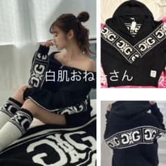 GYDA♡LINEモールヤンニットもこもこパーカー♡ブラック - メルカリ