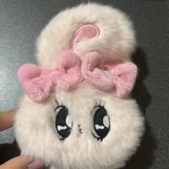 エスターバニー フェイスミニポーチ コインケース ぬいぐるみ ピンク うさぎ