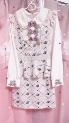 ♡LIZLISA モノグラムツイードワンピース ピンク♡のサムネイル