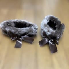 シューズファー　サテンリボン付き　ブラウンのサムネイル