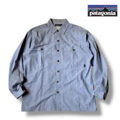 Patagonia 2003年製 L/Sトロピカルフラッツシャツ M ブルー