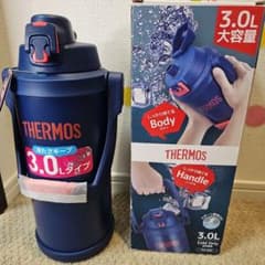 新品 THERMOS 3.0L 水筒 ネイビー スポーツジャグのサムネイル