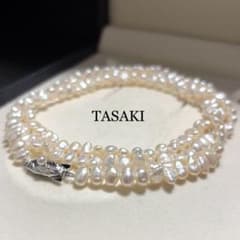 TASAKI ロング ネックレス バロック パール 本真珠 シルバー テリ強 