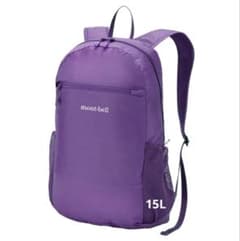 【新品】mont-bell ポケッタブル ライトパック 15 パープルのサムネイル