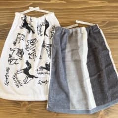 おりこうタオル　白 ブルーグレー系 2枚セットのサムネイル